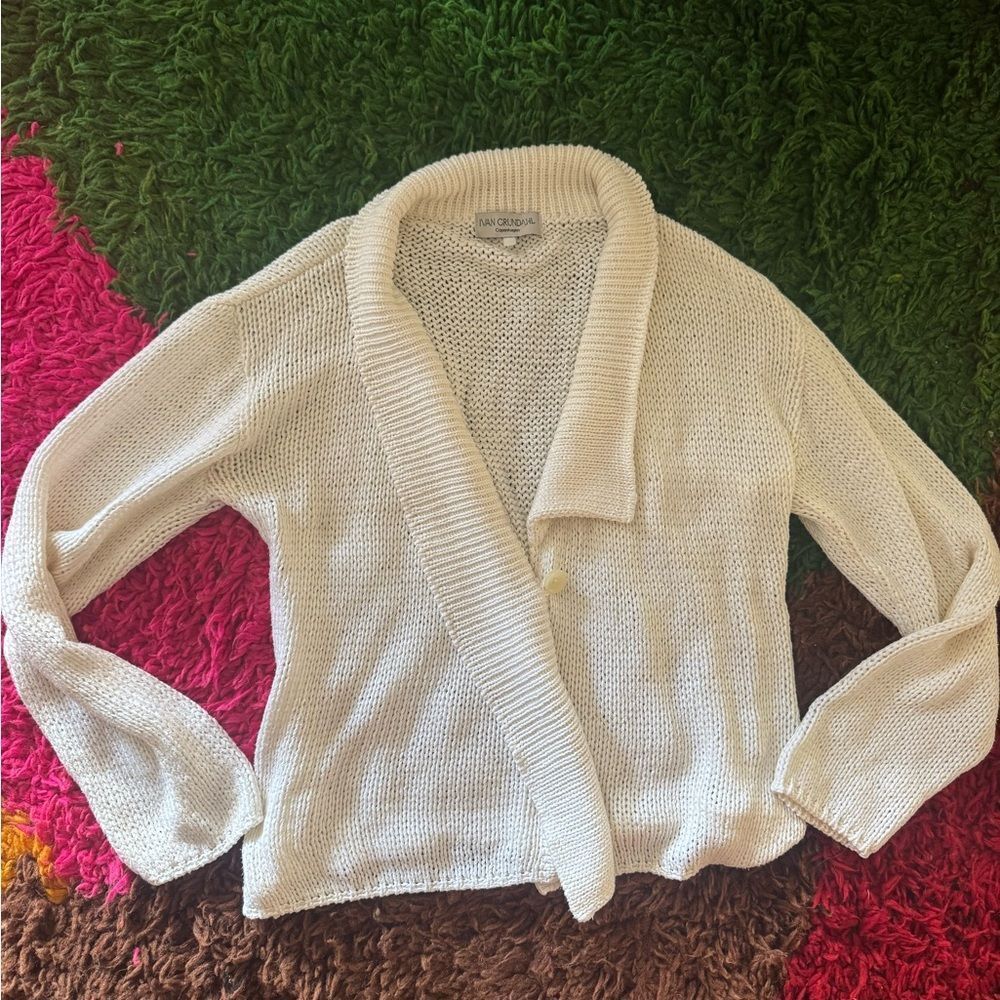 Ivan Grundahl Asymmetrical White Cardigan